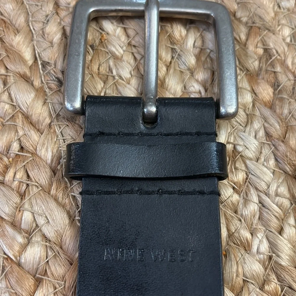 Nine West Y2K Black Triple Grommet Women’s Adjustable Belt - Size XL